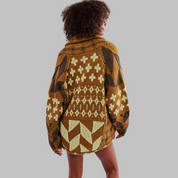 Freya Nolan | Geometric Print Oversized Cardigan