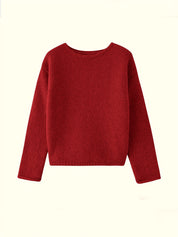 Cecily Hall | Relaxed Crew Neck Sweater in Olive Green