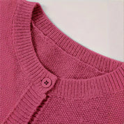Annabel Ashcombe | Rose Pink Knitted Button-Front Cardigan