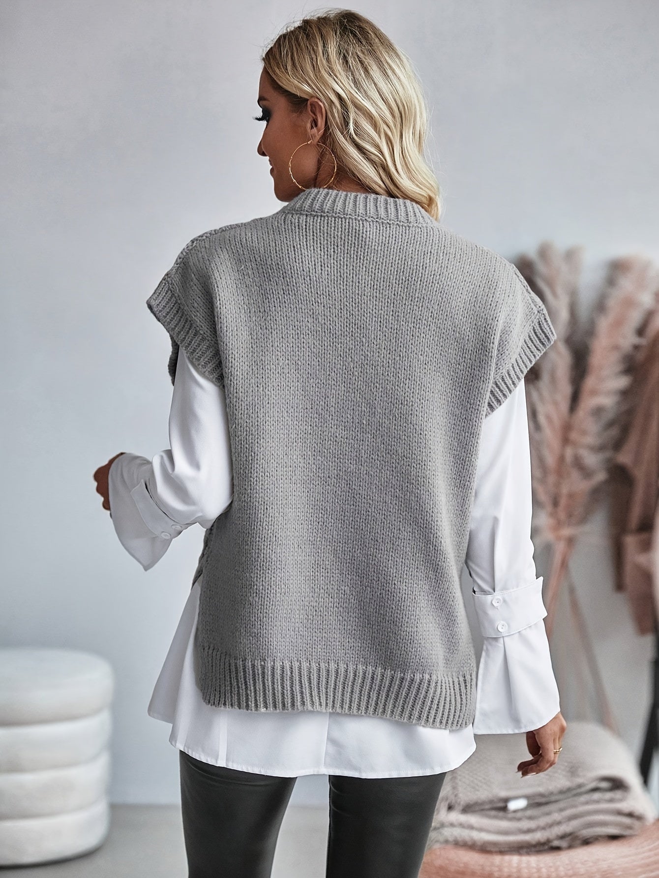 Victoria Green | Cozy Cable-Knit Sweater Vest