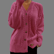 Harriet Wilson | Pink Cable-Knit Button Cardigan