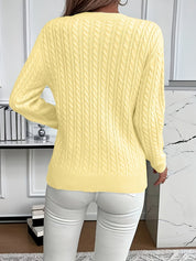 Louisa Bramley | Cable-Knit Round Neck Sweater
