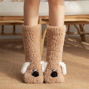 Daisy Nelson | Fluffy Dog Slipper Socks – Knee-High & Non-Slip