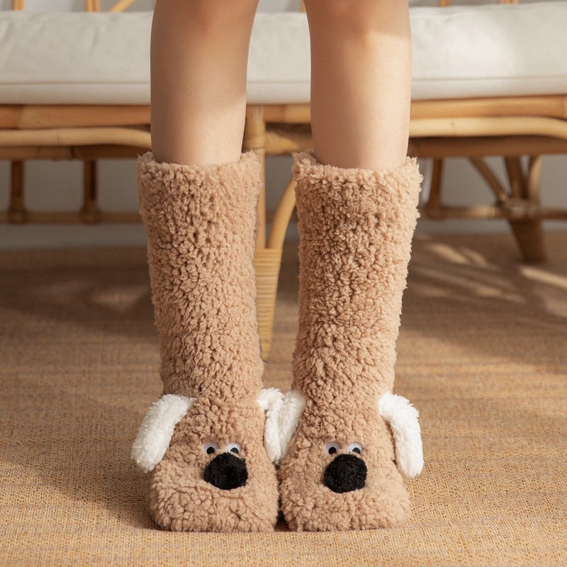 Daisy Nelson | Fluffy Dog Slipper Socks – Knee-High & Non-Slip