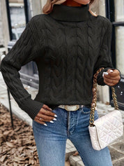 Freya Clarke | Cozy Cable-Knit Turtleneck Sweater