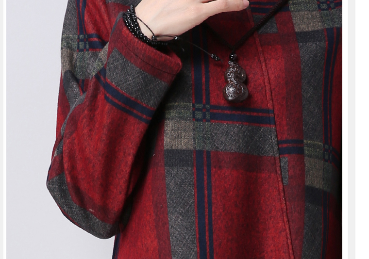 Alice Taylor | Plaid Wool Maxi Dress With Turtleneck