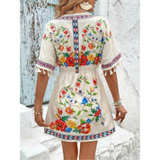 Clara Beaumont | Floral Boho Mini Dress For Women