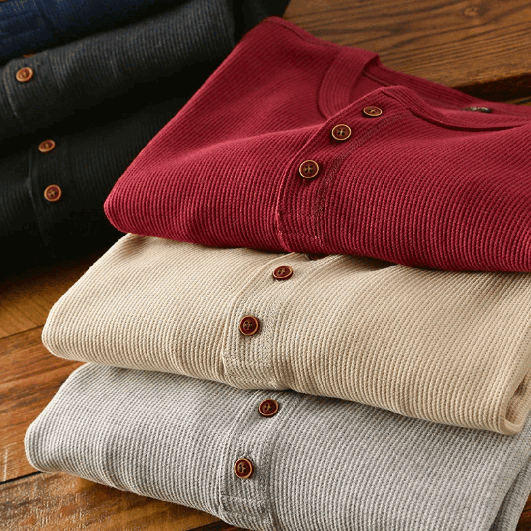 Henry Davies | Soft Henley Neck Shirt for Men