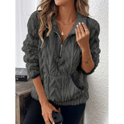 Millicent Edwards | Half-Zip Plush Fleece Sweater