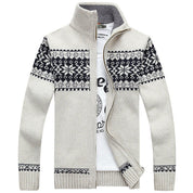 James Sinclair | Gilet zippé en maille à motif nordique