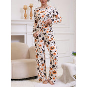 Pyjama d’Halloween « Câlin au chaudron » avec fantôme citrouille pour femmes