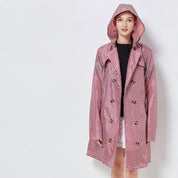 Cecily Roberts | Hooded Gingham Trench Coat with Belt