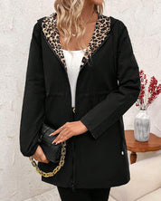 Constance Fairbank | Leopard-Lined Hooded Coat With Drawstring Waist