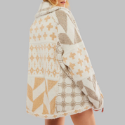 Freya Nolan | Geometric Print Oversized Cardigan