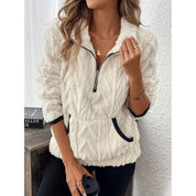 Millicent Edwards | Half-Zip Plush Fleece Sweater