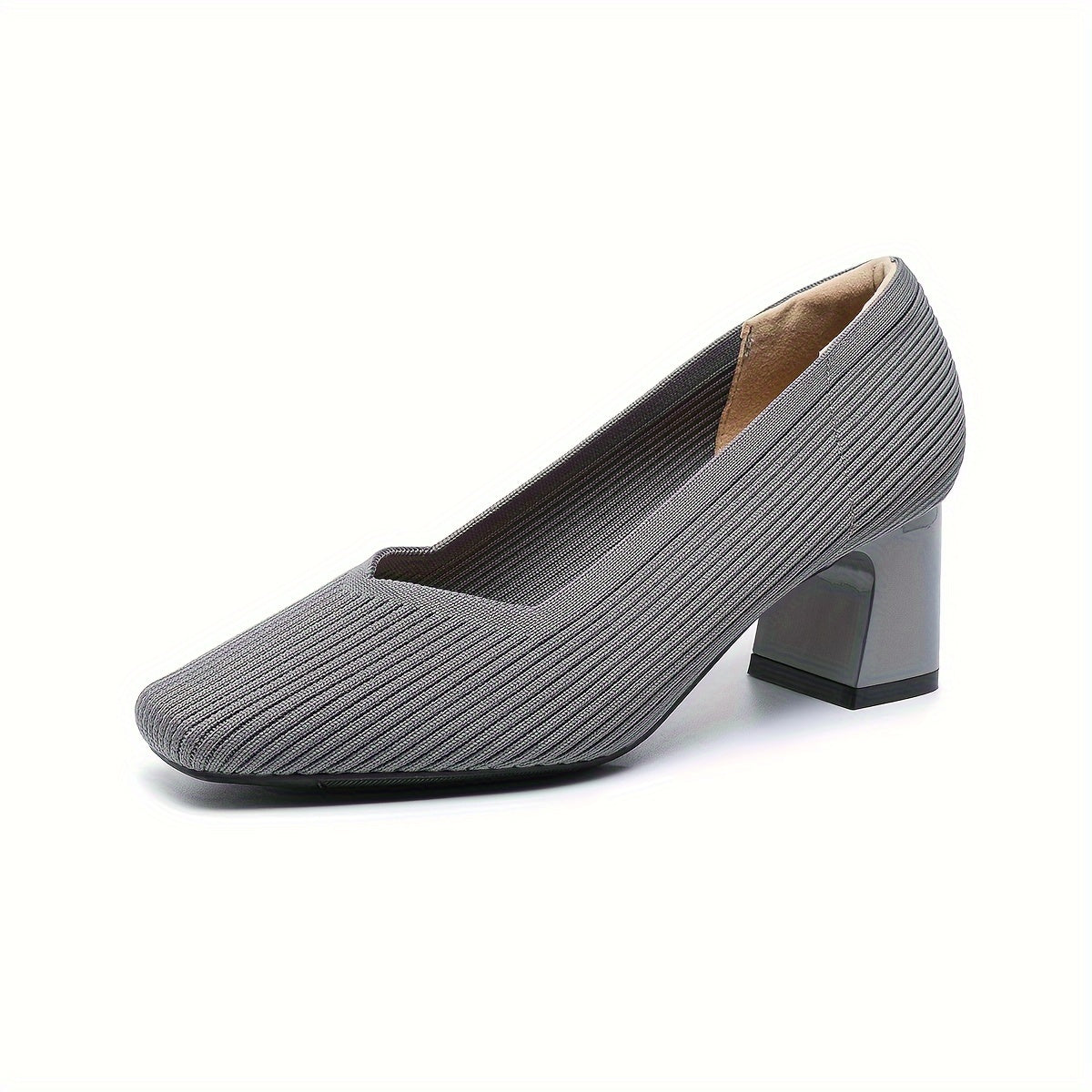 Cecily Clarke | Textured Block Heel Pumps With Arch Support