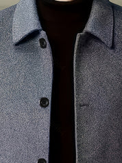 Millicent Shaw | Manteau en mélange de laine à boutonnage simple gris