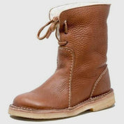 Hazel Redmond | Bottines en cuir doublées de peau lainée