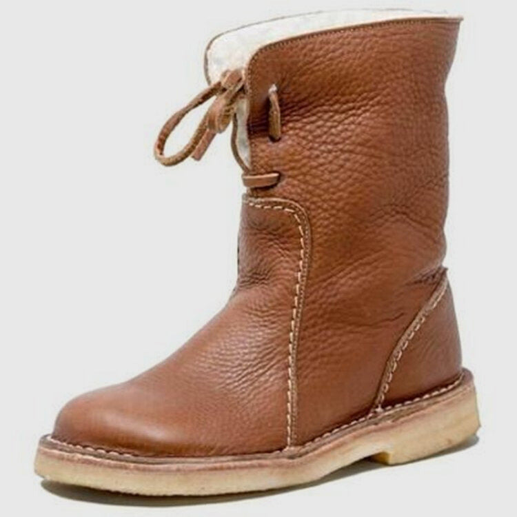Hazel Redmond | Bottines en cuir doublées de peau lainée