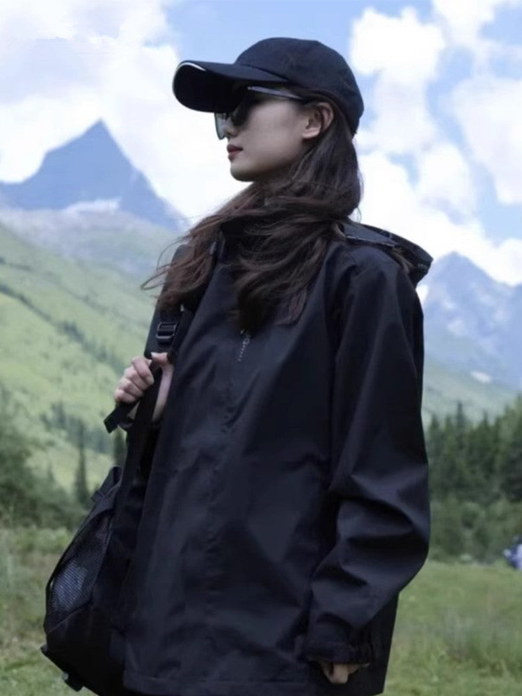Imogen Walker | Veste shell imperméable oversize noire