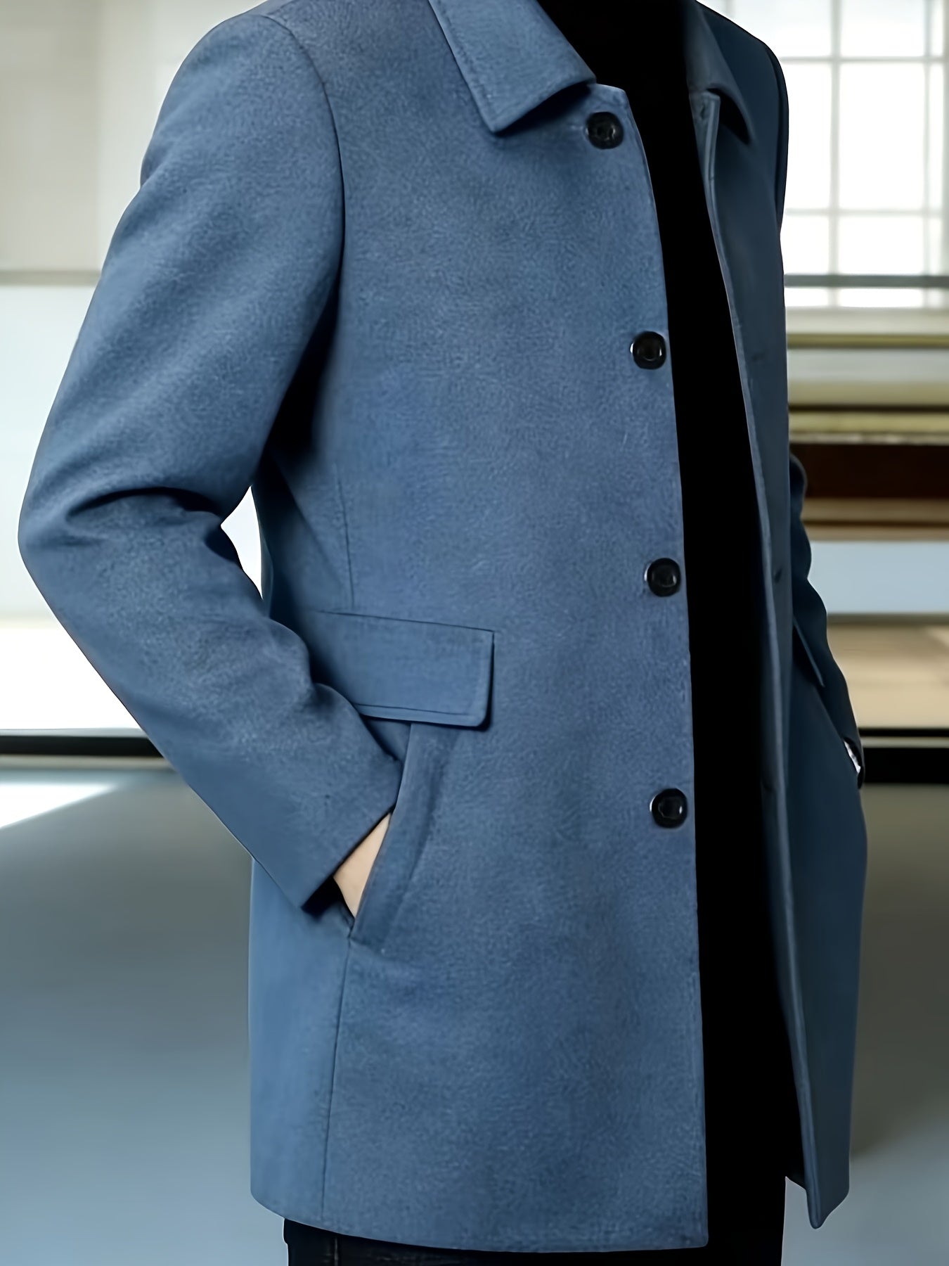 Millicent Shaw | Manteau en mélange de laine à boutonnage simple gris