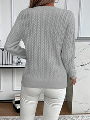 Louisa Bramley | Cable-Knit Round Neck Sweater