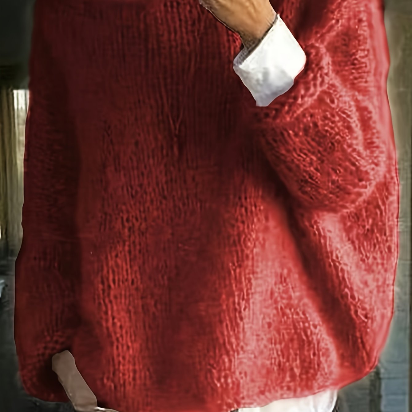 Cecily Hall | Relaxed Crew Neck Sweater in Olive Green