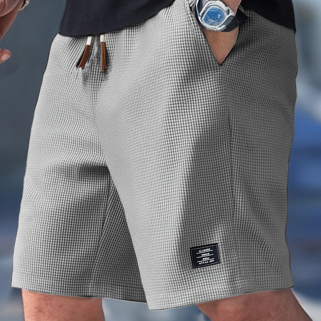 Matteo Ricci | Textured Waffle Shorts For Men