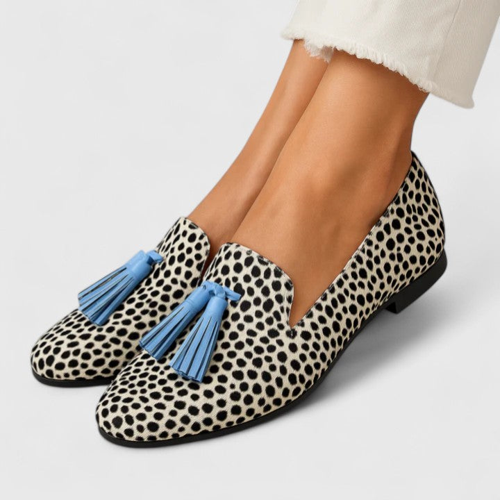 Tabitha Fairclough | Leopard Print Tassel Loafers