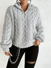 Rosie Kerr | Cable Knit Fleece Half-Zip Pullover
