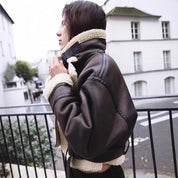 Imogen Davies | Shearling Aviator Cropped Jacket
