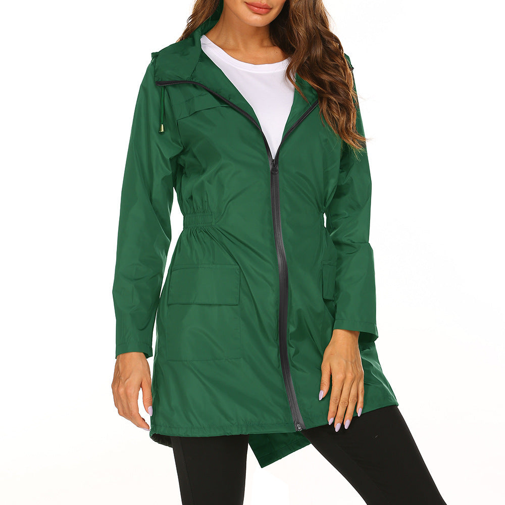 Amelia Turner | Hooded Waterproof Longline Rain Jacket