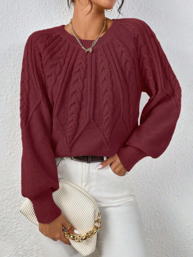 Clara Bennett | Cable Knit Crew Neck Sweater