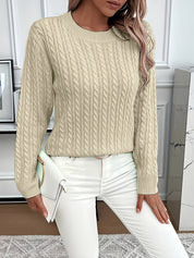 Louisa Bramley | Cable-Knit Round Neck Sweater