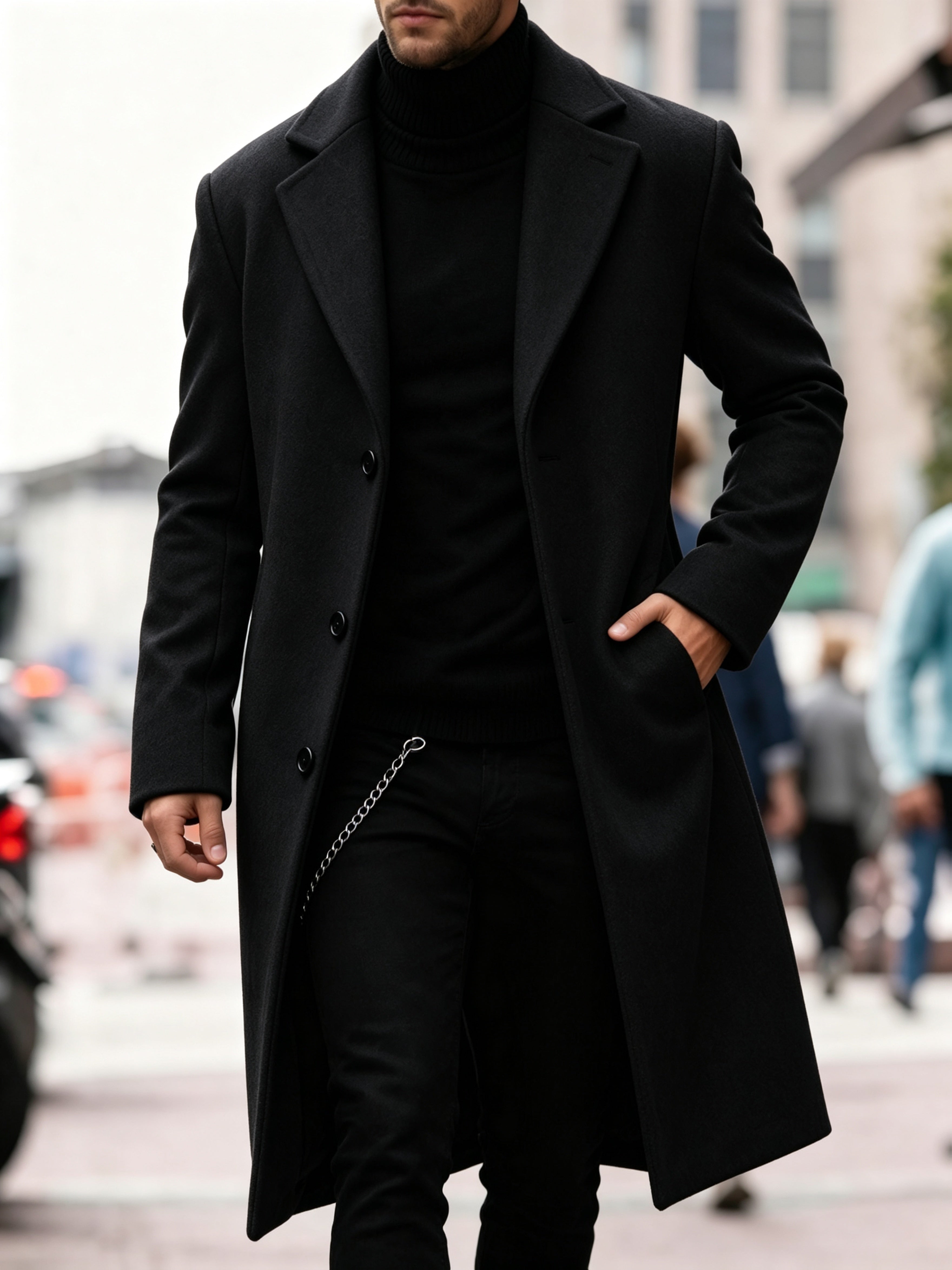 Matilda Harrison | Navy Tailored Longline Overcoat