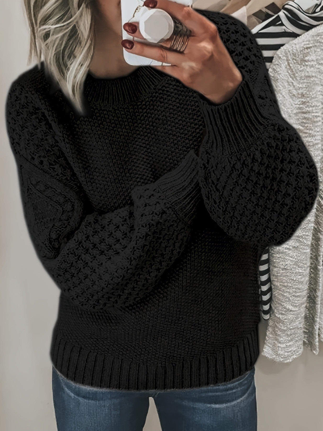 Harriet Cooper | Chunky Knit Textured Pullover Sweater
