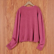 Annabel Ashcombe | Rose Pink Knitted Button-Front Cardigan