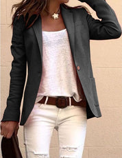 Harriet Robinson | Fitted Single-Button Blazer in Pink