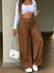 Victoria Bellini | Pantalon à jambes larges et cordon pour femme