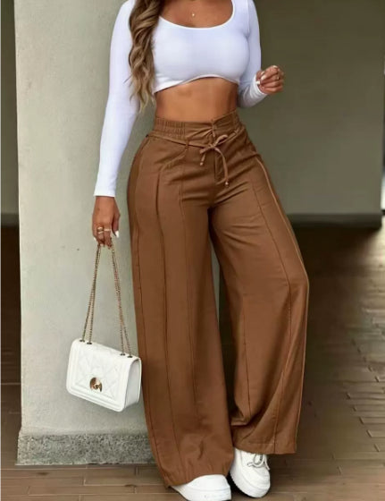 Victoria Bellini | Pantalon à jambes larges et cordon pour femme