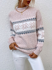 Bridget Faulkner | Cozy Snowflake Mock-Neck Sweater