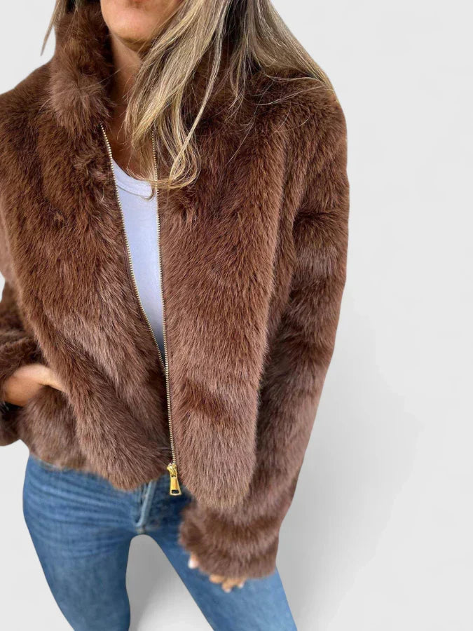 Georgina Pratt | Purple Faux Fur Jacket