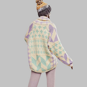 Freya Nolan | Geometric Print Oversized Cardigan