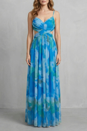 Flora Bennett | Watercolour Print Sleeveless Maxi Dress