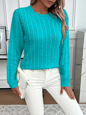 Louisa Bramley | Cable-Knit Round Neck Sweater