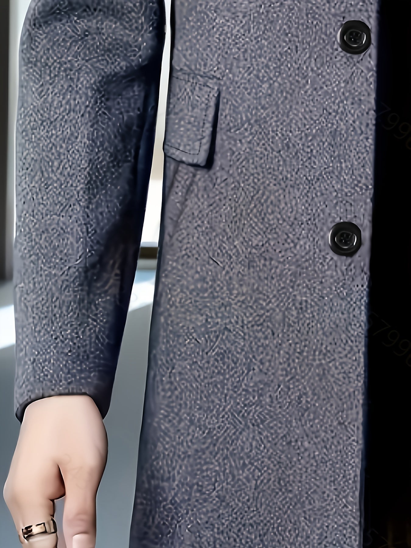 Millicent Shaw | Manteau en mélange de laine à boutonnage simple gris