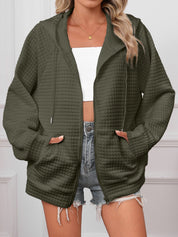 Penelope Baker | Textured Zip-Up Hooded Jacket