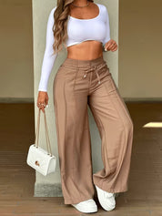 Victoria Bellini | Pantalon à jambes larges et cordon pour femme