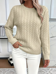 Louisa Bramley | Cable-Knit Round Neck Sweater