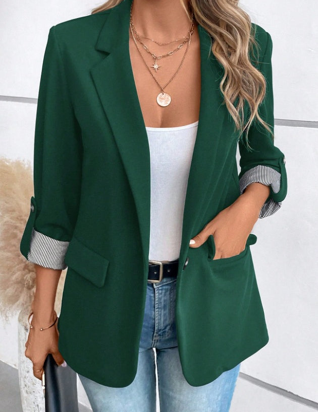 Verity Morris | Slim-Fit Cropped Work Jacket with Roll-Up Sleeves